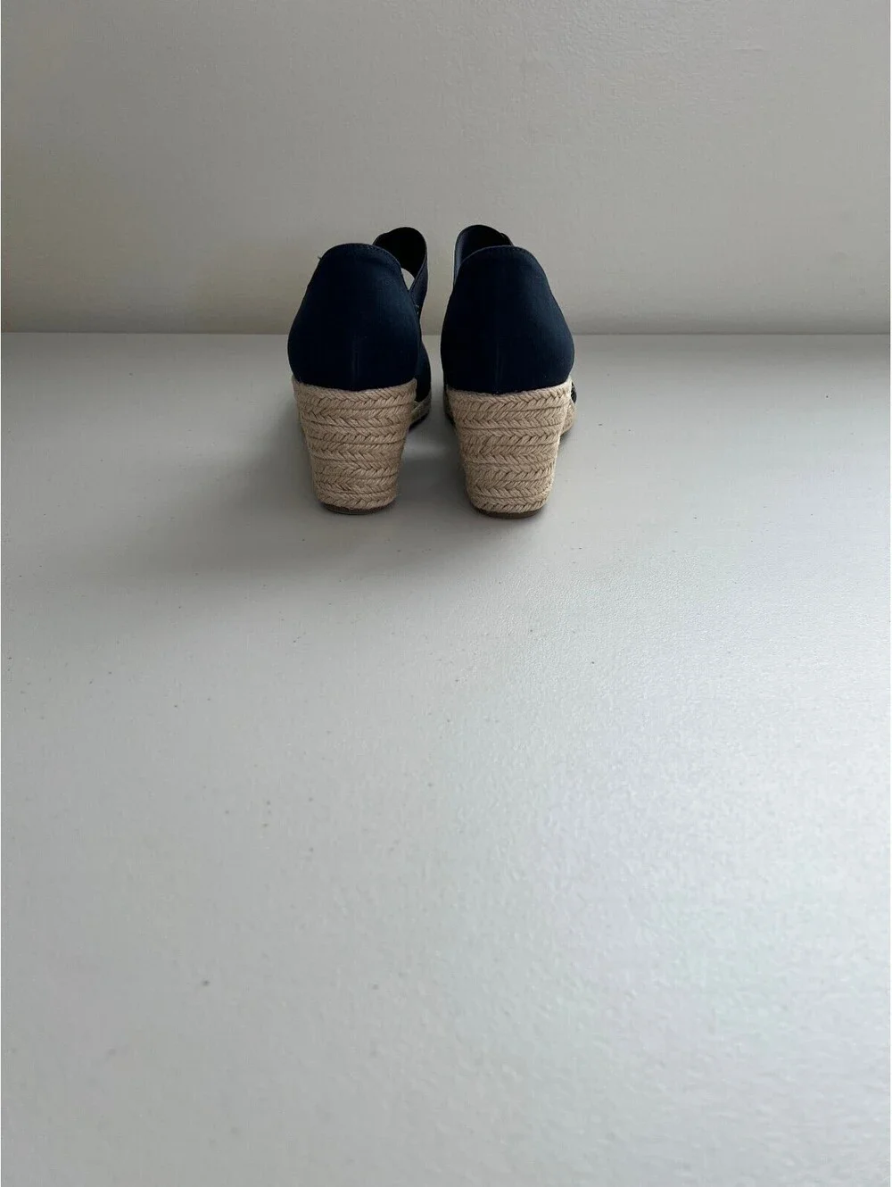 Easy Street Women's Pari Espadrille Wedge Sandals (Navy Canvas) - Size 11.0 M
